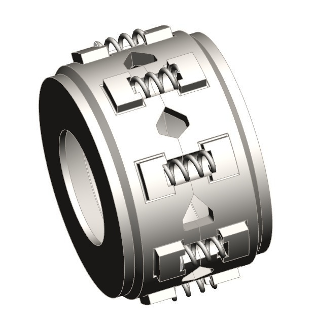 Výpočet sil: N 8 F 100 N G 80500 MPa n 6.5 d 2 mm D 10 mm Tuhost pružiny: Gd 4 k 8n D 3 k 24.769 Deformace pružiny: N mm ( 19) 8F n D 3 s Gd 4 s 4.