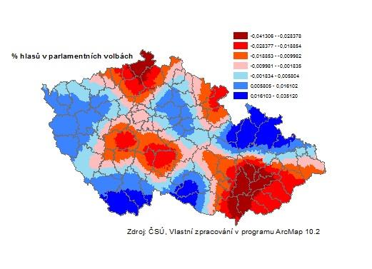 území okresů Frýdek-Místek, Karviná, Nový Jičín a Opava. Opět tedy platí, že čím více je v obci vysokoškolsky vzdělaných obyvatel tím vyšší je úspěch strany v komunálních volbách.