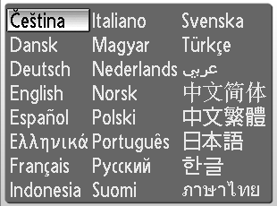 Nastavení jazyka, data a času Po prvním zapnutí fotoaparátu se zobrazí dialog pro výběr jazyka. 1 Pomocí hlavního vypínače zapněte fotoaparát.