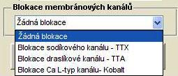 Počáteční podmínky Nastavení počátečních podmínek je důležité pro výpočet diferenciálních rovnic obsažených v modelu. Tyto podmínky lze určit u proměnných V, m, h, j, d, f a x.