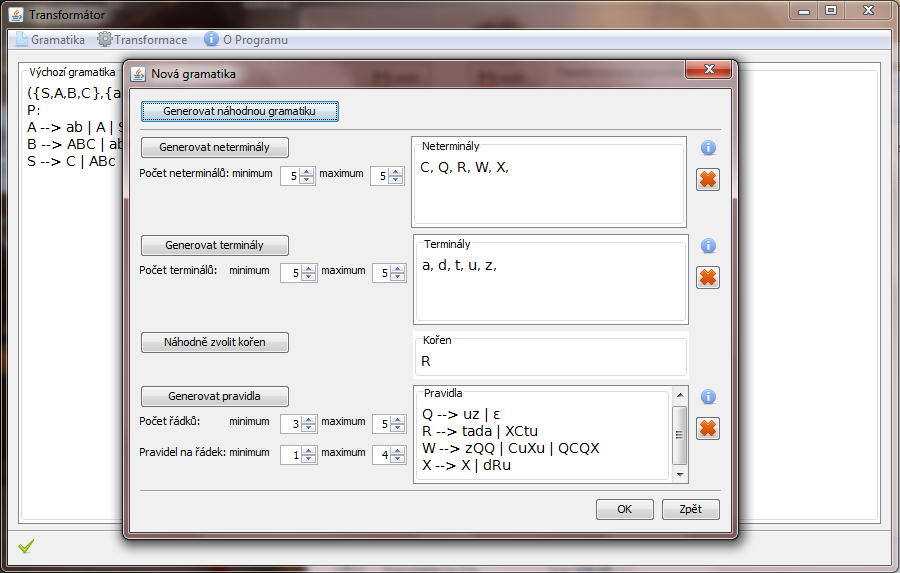 4. TRANSFORMÁTOR GRAMATIK Obrázek 4.