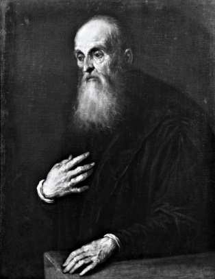 22. Portrét starého muže, Jacopo Bassano, kolem 1580, plátno, 93