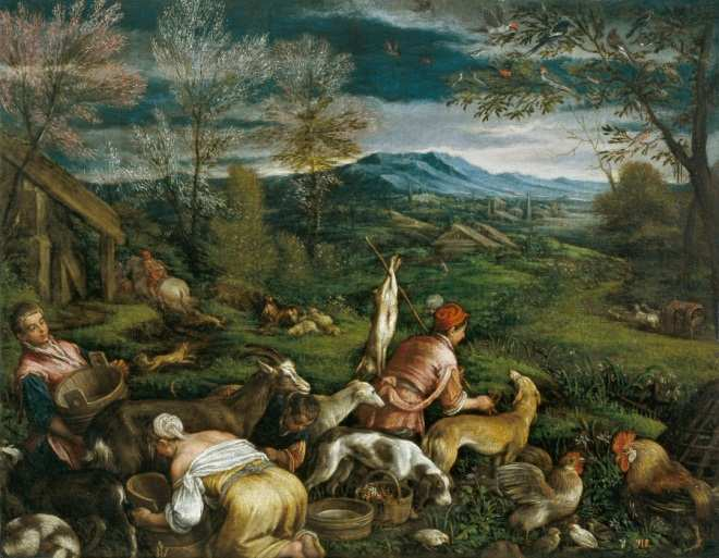 24. Jaro, Bassanovská dílna, kolem 1590, olej, plátno, 68 x 86 cm, inv. č.