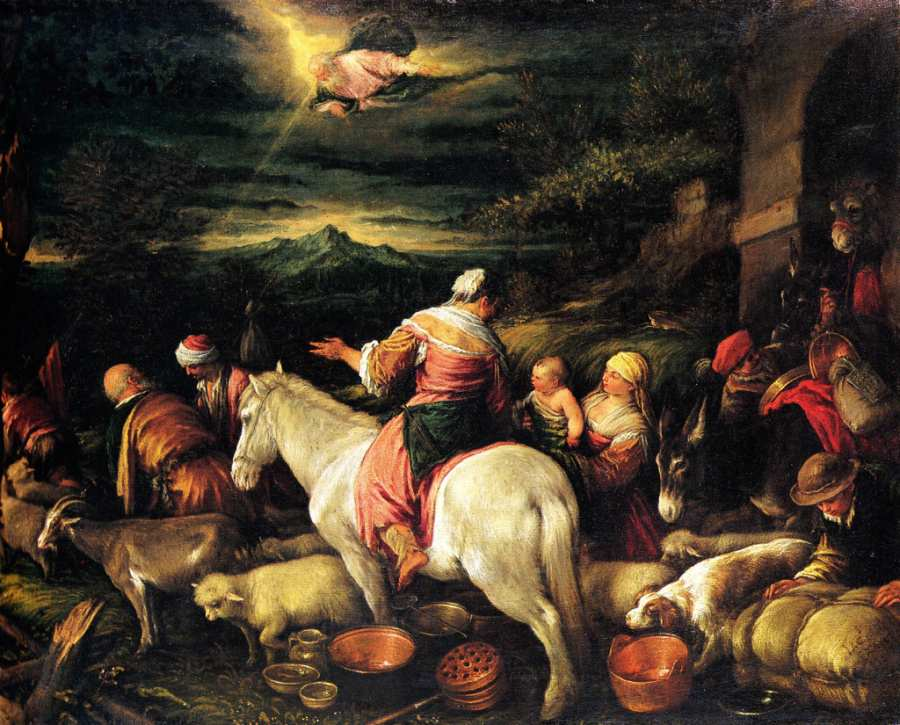 Odchod Abraháma do země Kanaán, Jacopo Bassano a Francesco Bassano il Giovane,