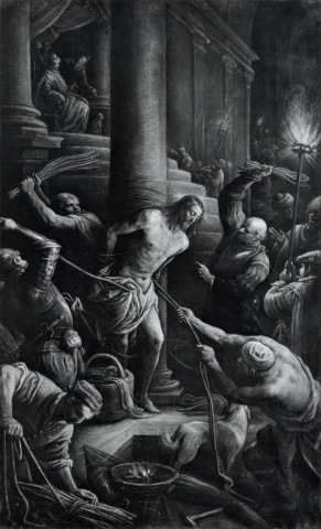 34. Bičování Krista, Leandro Bassano, kolem 1590, olej, plátno,