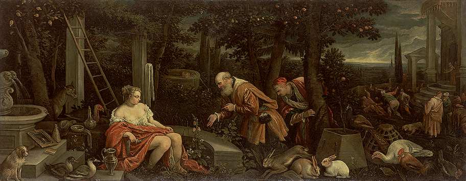 36. Zuzana a starci, Leandro Bassano, kolem 1595,