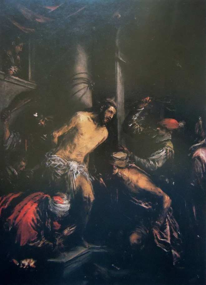 9. Bičování Krista, Jacopo Bassano, 1580, olej, plátno, 139 x 100,2