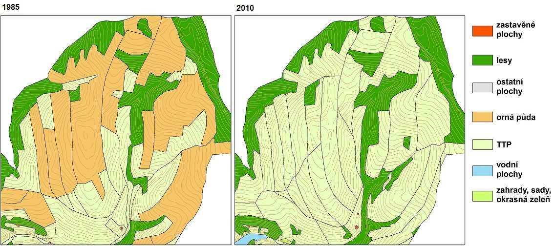 TTP (128 ha) a lesních ploch (26 ha). Zbytek (6 ha) byl nahrazen nárůstem vodních ploch díky posunutí usazovací nádrže a jejímu rozšíření do ZSJ Debrné. Obr.