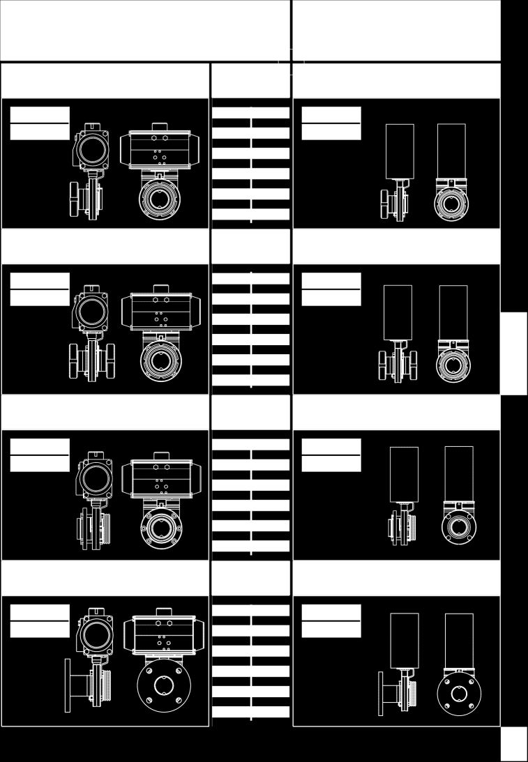 .11 Valves with Pneumatic Actuator Butterfly valve K/M - S with AT SR 5 Butterfly valve K/M - S with AT DA 10 Butterfly valve K/M - S with vertical air drive SR 20 Butterfly valve K/M - S with