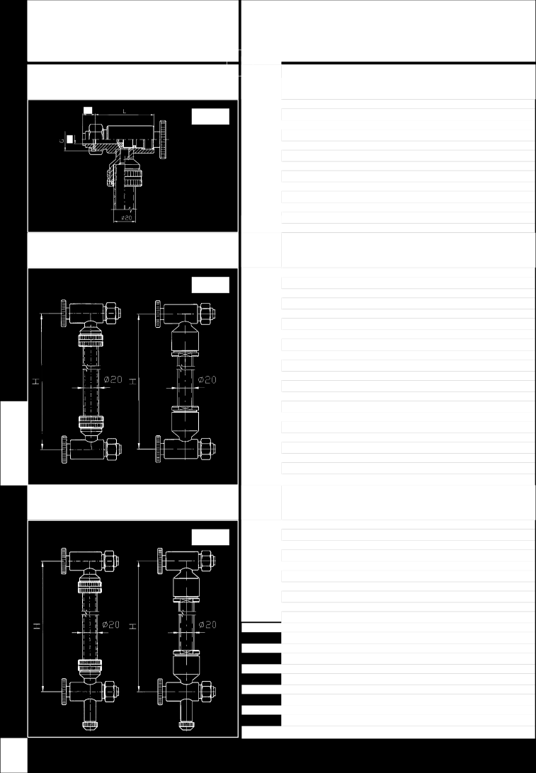 5.7 Special fittings and parts Cпециальная арматурa и детали, Spezialarmaturen und Teile Speciální armatury a díly Superior level cock, DIN nut and liner Верхний кран для уровнемера К/М Obere