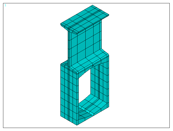 Obrázek č. 4.11 Tvorba sítě konečných prvků Za použití výše (4.4.1 4.4.6) uvedených postupů lze vymodelovat prvky trapézového plechu, KARI sítě a betonové desky.