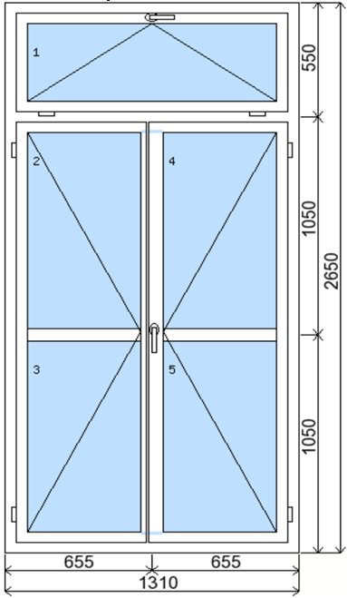 Dřevěné eurookno (balkonové dveře) v luxusním provedení v odstínu RAL 9016, Profil IV 68 vhodný pro
