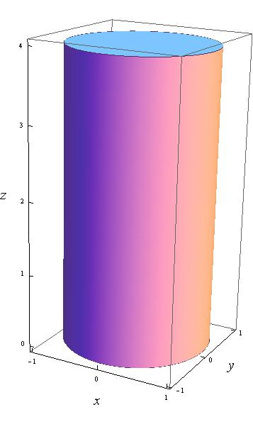 . Pomocí dvojného integrálu spočítejte objem válce s podstavou o poloměru cm a výškou 4 cm.