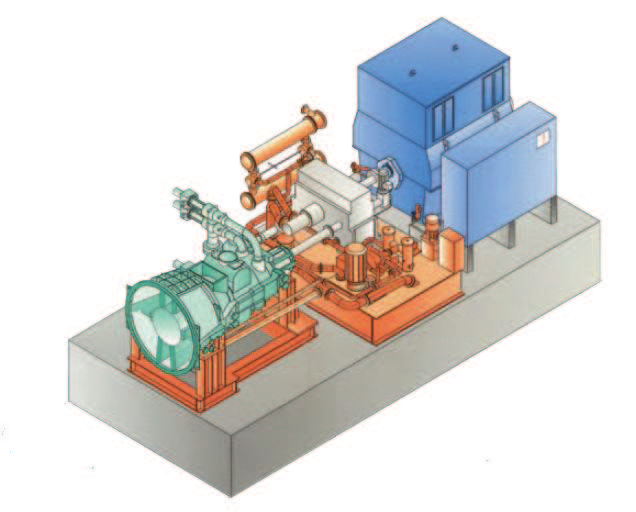 8.2 Parní turbína s jedním (ne)regulovaným odběrem páry Pro model složené spotřební charakteristiky parní turbíny byla vybrána kondenzační turbína s jedním odběrem páry od firmy Siemens s typovým