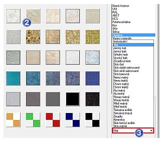 Nastavení materiálů Dialogové