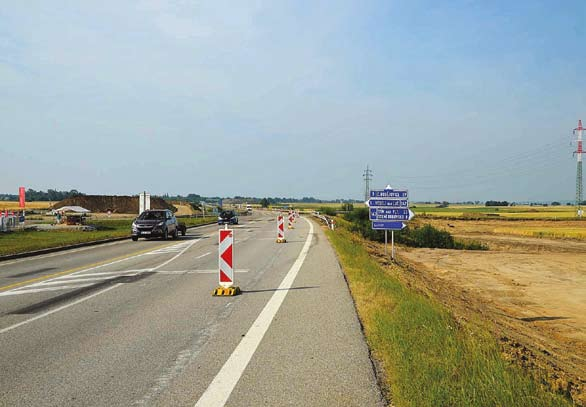 Km 105,4 směr ČB křížení se