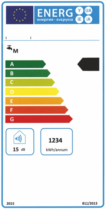 vody a zásobníky). Energetický štítek je dodáván v krabici společně s výrobkem. Nařízení se vztahuje pouze na výrobky uvedené na trh po 6. 9.