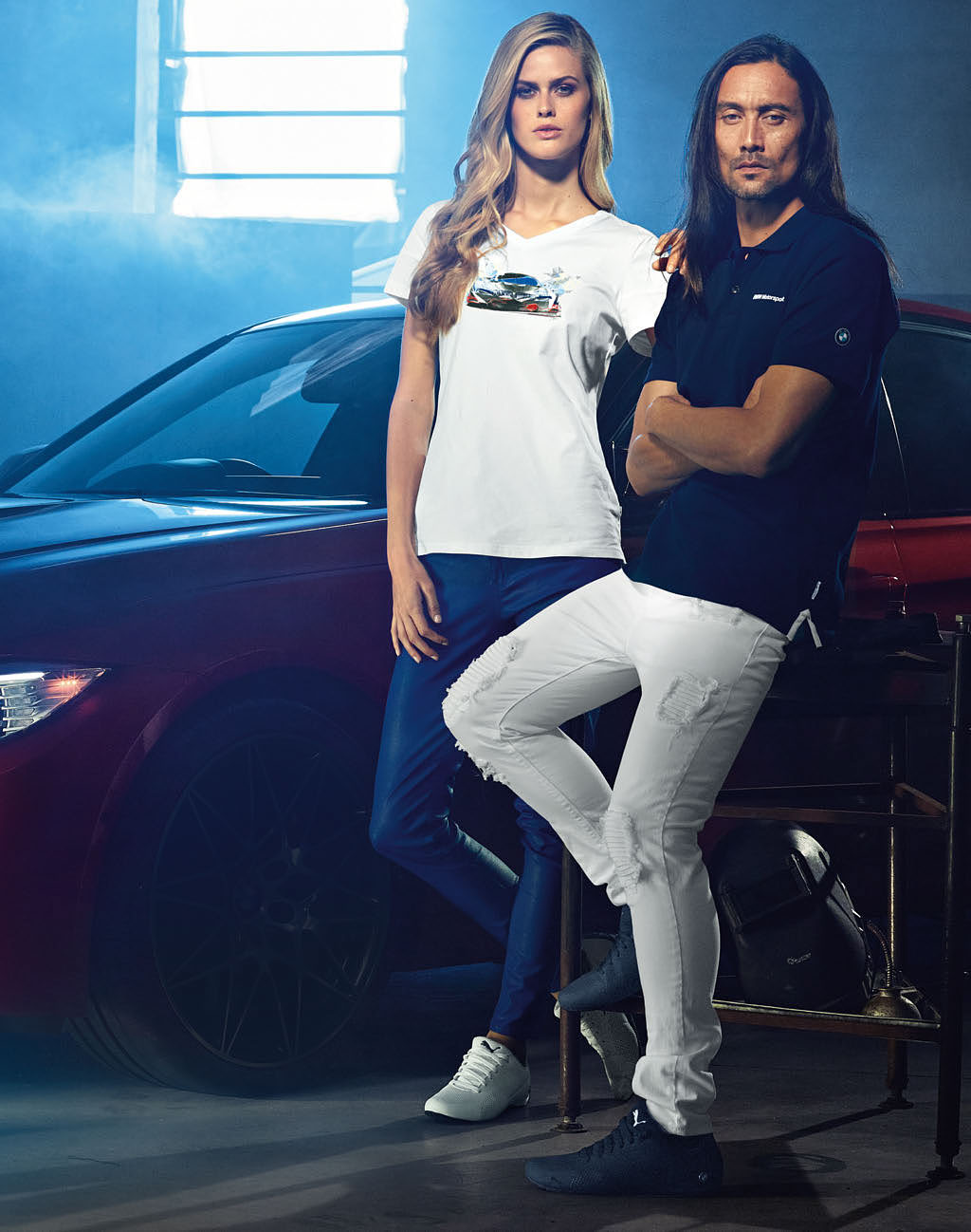 BMW LIFESTYLE I BMW MOTORSPORT KOLEKCE BMW Motorsport Polo Shirt, dámské. Tričko s projmutým střihem a límečkem s légou na pět knoflíků.