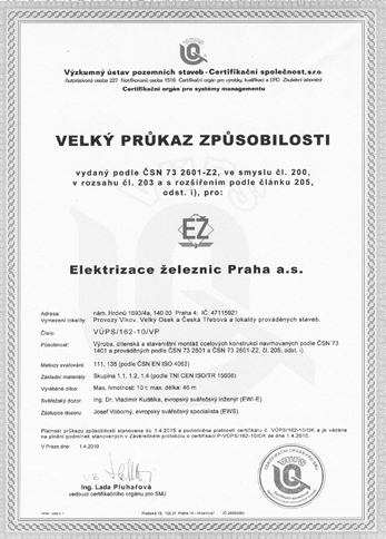 CERTIFIKÁTY /