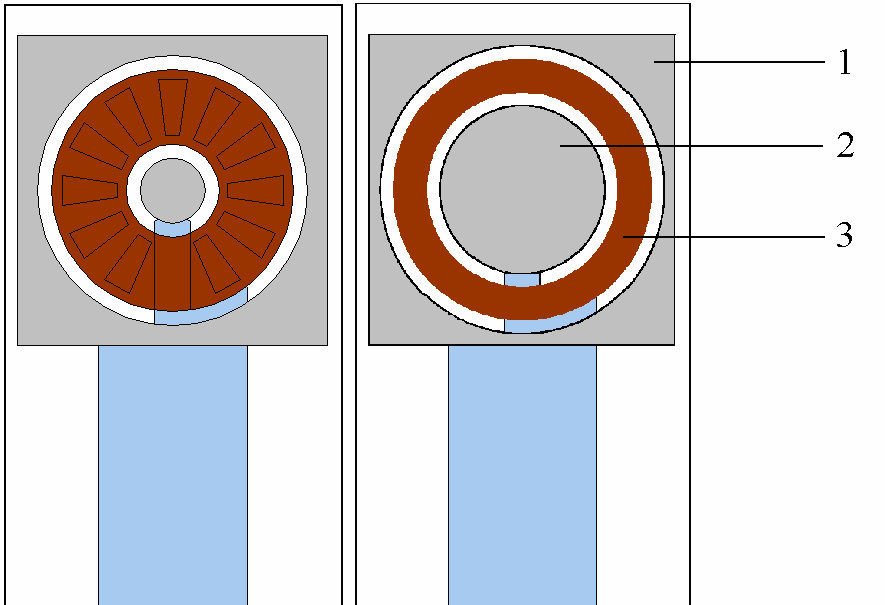 Návrh tohoto senzoru je vidět na obr. 7.1 (vpravo). V levé části obrázku je uveden návrh senzoru, který se používá na Ústavu mikroelektroniky v současné době.
