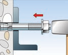 strukturou Pro upevnění: ocelových konstrukcí zábradlí konzolí žebříků kabelových lávek strojů schodišť Přesnou rozměrovou specifikaci položek naleznete v