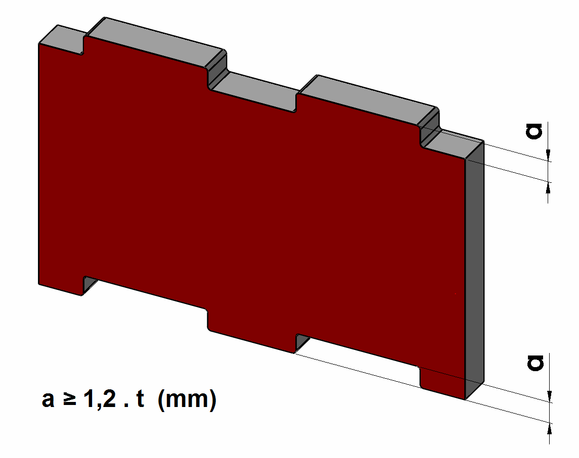 Rozměr na roztečné kružnici je cca 3,1 mm > tlouštce materiálu -> podmínka vzhovuje. Součást v tomto ohledu vyhovuje.