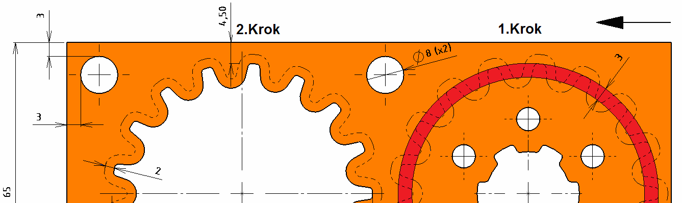 Odpad v kg: M O = S O. t. ρ [kg] (1.5) S O [m 2 ] - plocha odpadního materiálu z celé série t [m] - tloušťka materiálu ρ [kg/m 3 ] - hustota materiálu M O = 1244,75. 0,003.