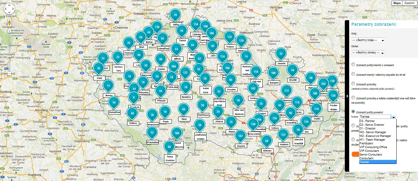 Zobrazit počty poradců. Obr. 3.