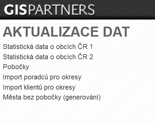 Obr. 3.14: Zobrazení souboru - administrace.html. další zpracování - vyhledávání,...) a v uživatelském rozhraní je vygenerován odkaz Vygenerovat data.