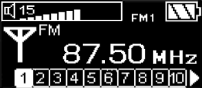 KaÏd krok proveìte do 10 sekund. 3 Zvolte ruãní nebo automatické ladûní. 4 Zvolte stanici. KaÏd m stisknutím pfiepínáte Ruãní (bez zobrazení) FM1 FM2 FM1, FM2: Toto musíte nastavit pfied ladûním.