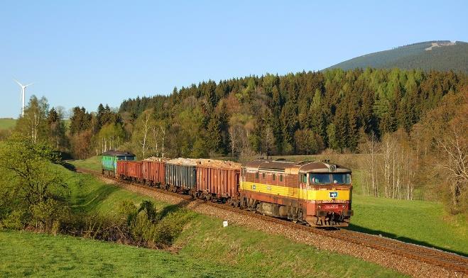 vložené hnací vozidlo Souprava je sestavená z lokomotivy na počátku vlaku a několika tažených vozů, mezi něž je řazena ještě jedna lokomotiva - vložené hnací vozidlo.