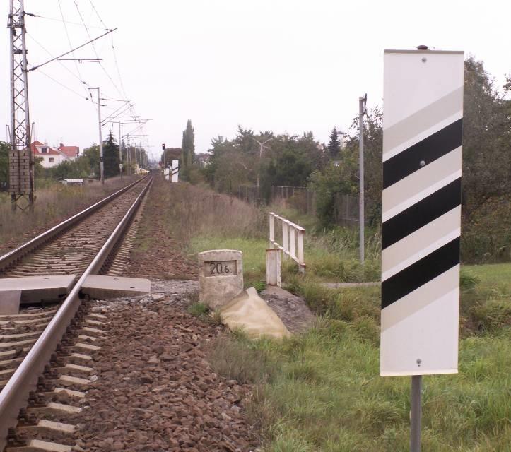 Vzdálenostní upozorňovadla Blížíte se k samostatné předvěsti.