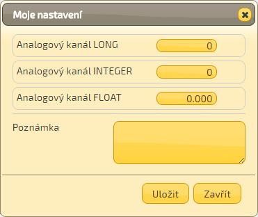 Výsledkem výše uvedeného nastavení bude dialogové okno (zobrazené v následujícím obrázku), které se otevře vždy po kliknutí na objekt, kterému byla funkce přiřazena. Obr.