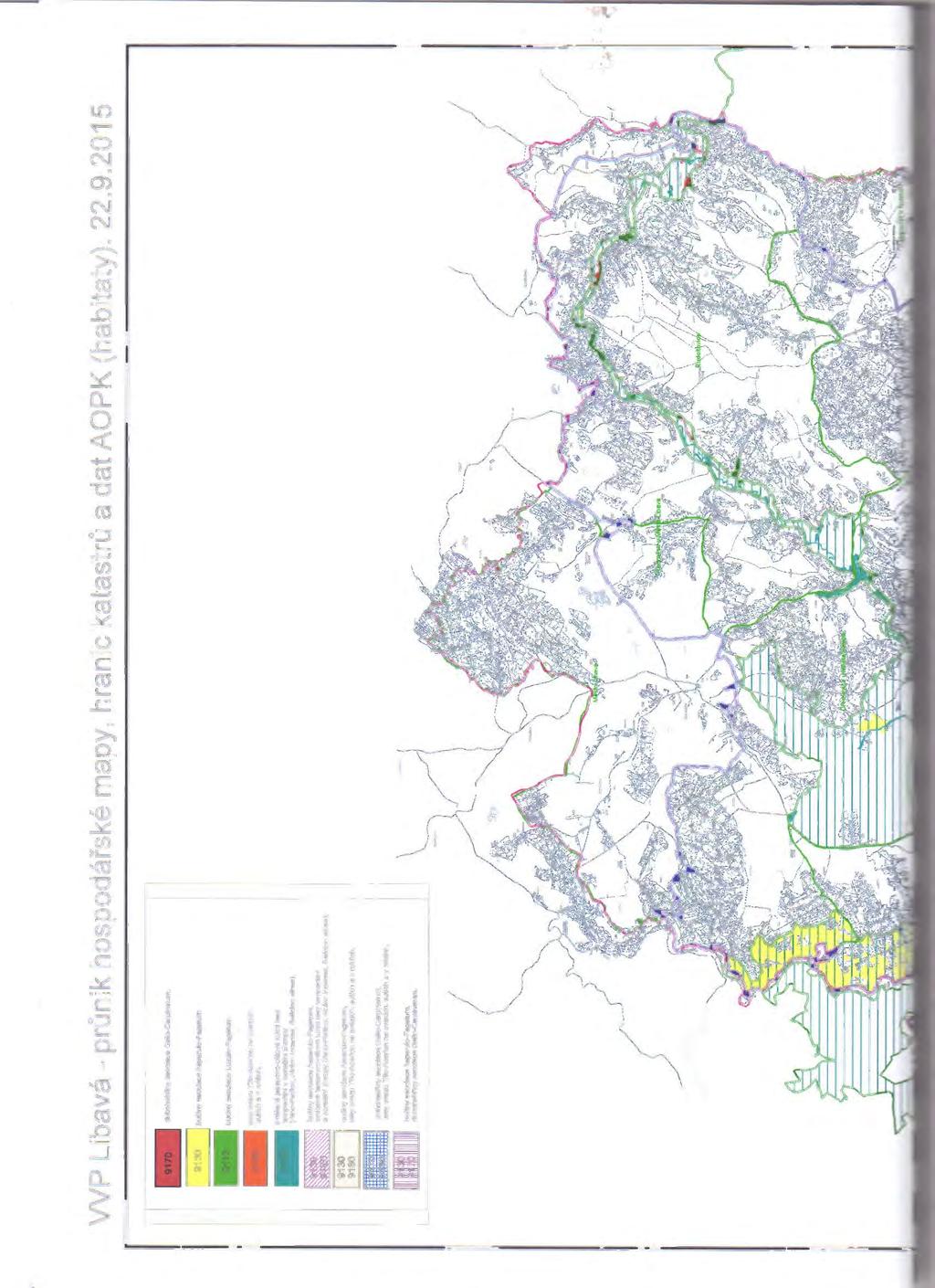 VVP Libavá- průnik hospodářské mapy, hranic katastrů a dat AOPK {habitaty). 22.9.2015 - - --c~""' 1 9130 but>'1)'.