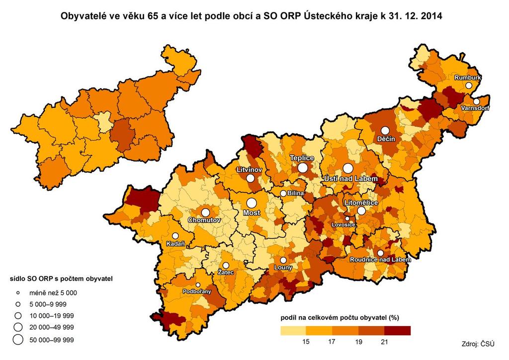 Zastoupení jednotlivých věkových skupin obyvatel se za posledních deset let poměrně výrazně změnilo.