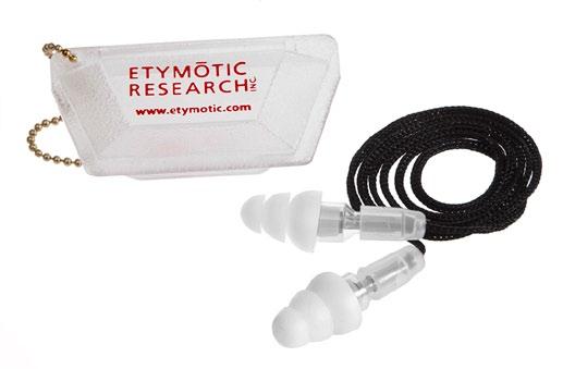 Diskrétní a opakovaně použitelné ETYMŌTIC HEARING PROTECTION ER 20XS ušní špunty jsou diskrétní, mají stejné charakteristiky odezvy jako ETY Plugs pro 4 khz a vylepšenou