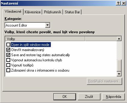 6. Výrazně usnadnit způsob práce s programem můžeme následujícím tipem.