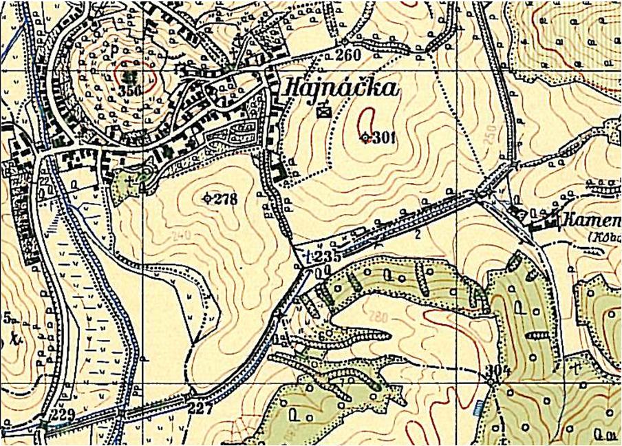 veškeré mapovací práce prováděla německá toposlužba pouze ve vojenských výcvikových prostorech (Benešovsko, Sedlčansko)