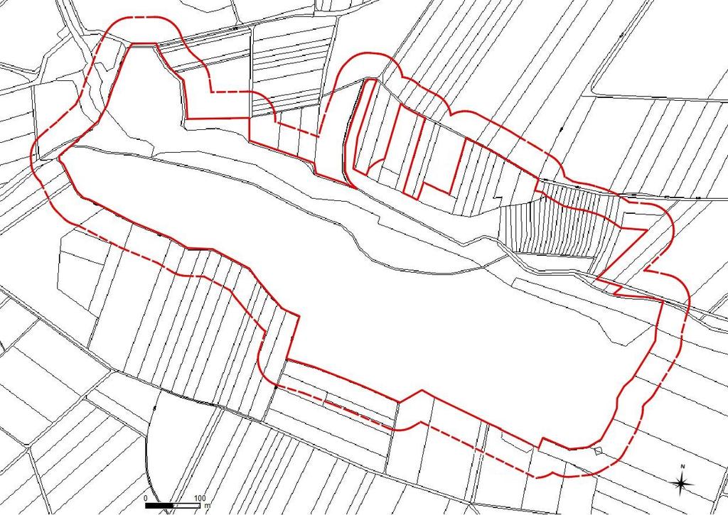 Příloha M2: Katastrální mapa se zákresem PP Brus a jejího ochranného pásma Měřítko: 1: