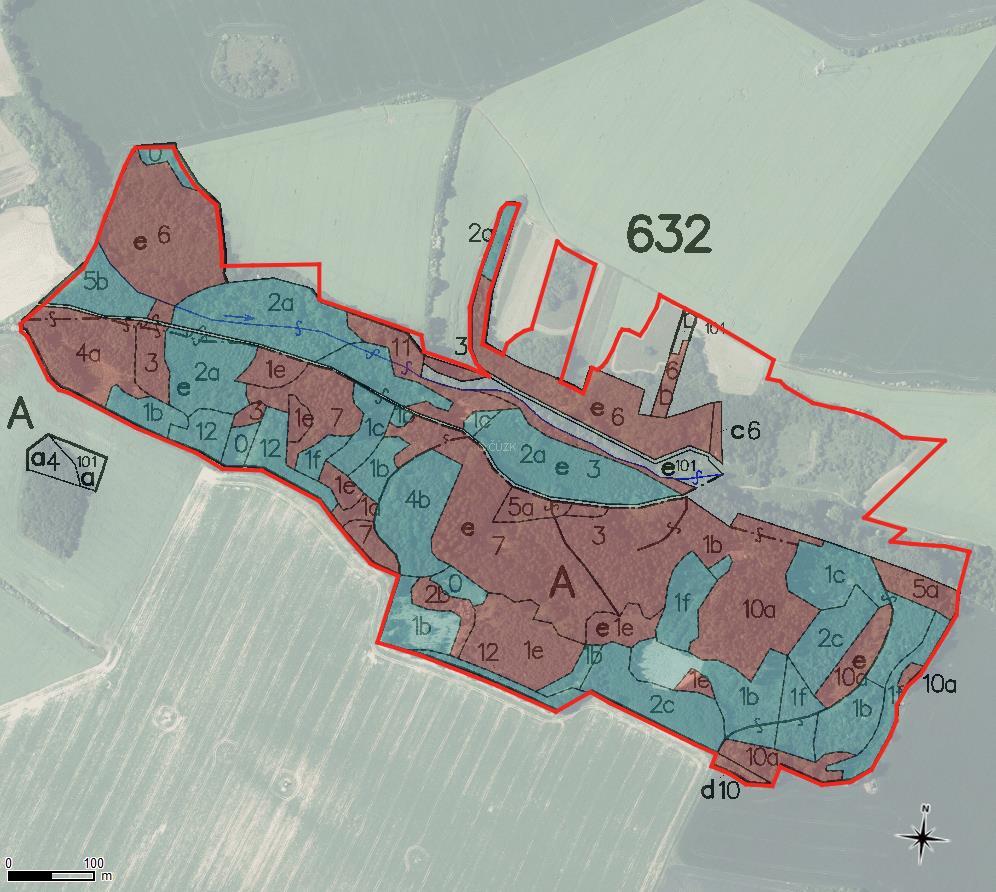 Příloha M5: Mapa stupňů přirozenosti lesních ů v PP Brus Měřítko