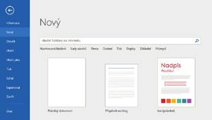 Začněte tvořit Začněte s prázdným dokumentem a hned se můžete pustit do práce. Nebo si ušetřete spoustu času výběrem šablony, která je nejblíž tomu, co potřebujete, a tu si upravte.