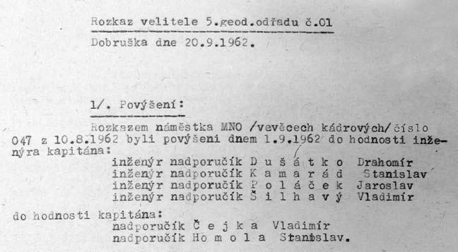 30 let vojensko-odborné činnosti 5. geodetického odřadu pplk. v. v. Ing. Vladimír Jadrný, pplk. v. z. Ing. Oldřich Pašek Úvod Tento chronologický přehled je volnou formou zpracovaná historie 5.