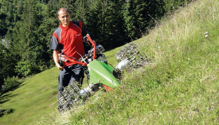 Nastavitelná žací výška Pomocí volitelných kluzných ližin je možné žací výšku přizpůsobit aktuálním pracovním podmínkám.