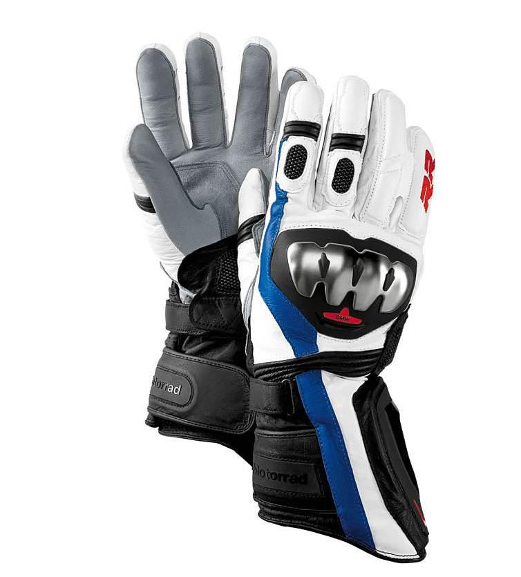 BMW Motorrad Rukavice RUKAVICE DOUBLE R Odolná, a přitom pružná sportovní rukavice 100 % klokaní kůže Dvojitý materiál Super Fabric na okrajích ruky s nárazy pohlcující gelovou výstelkou Plastová