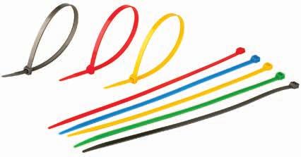 VÁZACÍ A STAHOVACÍ PÁSKY Standardní vázací pásky SR 1785 Polyamid 6.6 Pro rychlé svázání a přichycení kabelů, vodičů a jiného nejen elektroinstalačního materiálu Třída ohnivzdornosti: UL94 V2 Max.