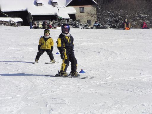 3 LYŽOVÁNÍ lyžím, nejsou pro výuku dětí vhodné. Důvodem je jejich podélná tvrdost, větší šířka ve středu lyže pod vázáním a hlavně to, že nemají bezpečnostní vázání.