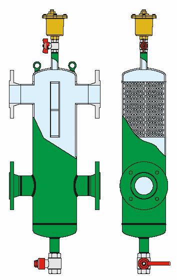Hydraulický vyrovnavač vytváří zónu s nízkými tlakovými ztrátami, což umožňuje, že primární a sekundární okruh připojený k vyrovnavači jsou vzájemně hydraulicky nezávislé; průtok v jednom okruhu