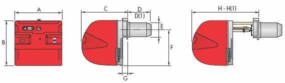 CELKOVÉ ROZMĚRY Hořák RL 22 RL 32 BLU Model A B C D - D(1) E F G H H(1) RL 22 BLU 476 474 468