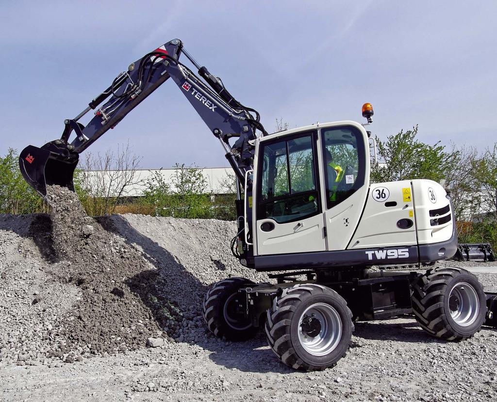 MULTITALENT Vysoce výkonné rypadlo Terex mobilní rypadlo TW95 je komfortní, výkonné a efektivní.