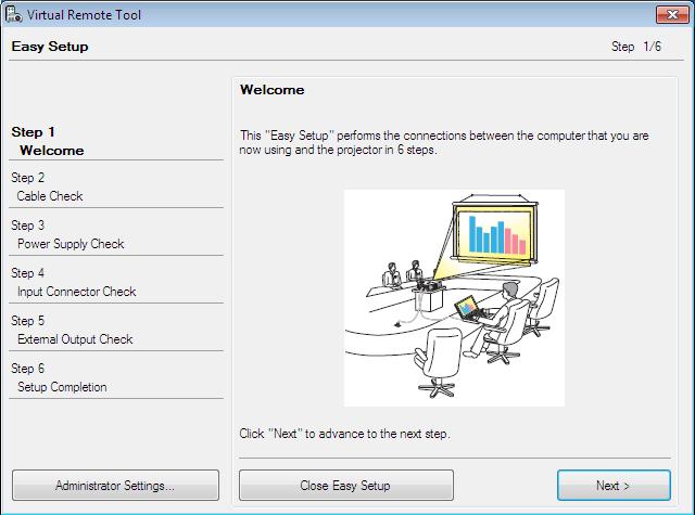 Spuštění pomocí nabídky Start Klikněte na [Start] [Všechny programy] nebo [Programy] [NEC Projector User Supportware] [Virtual Remote Tool] [Virtual Remote Tool].